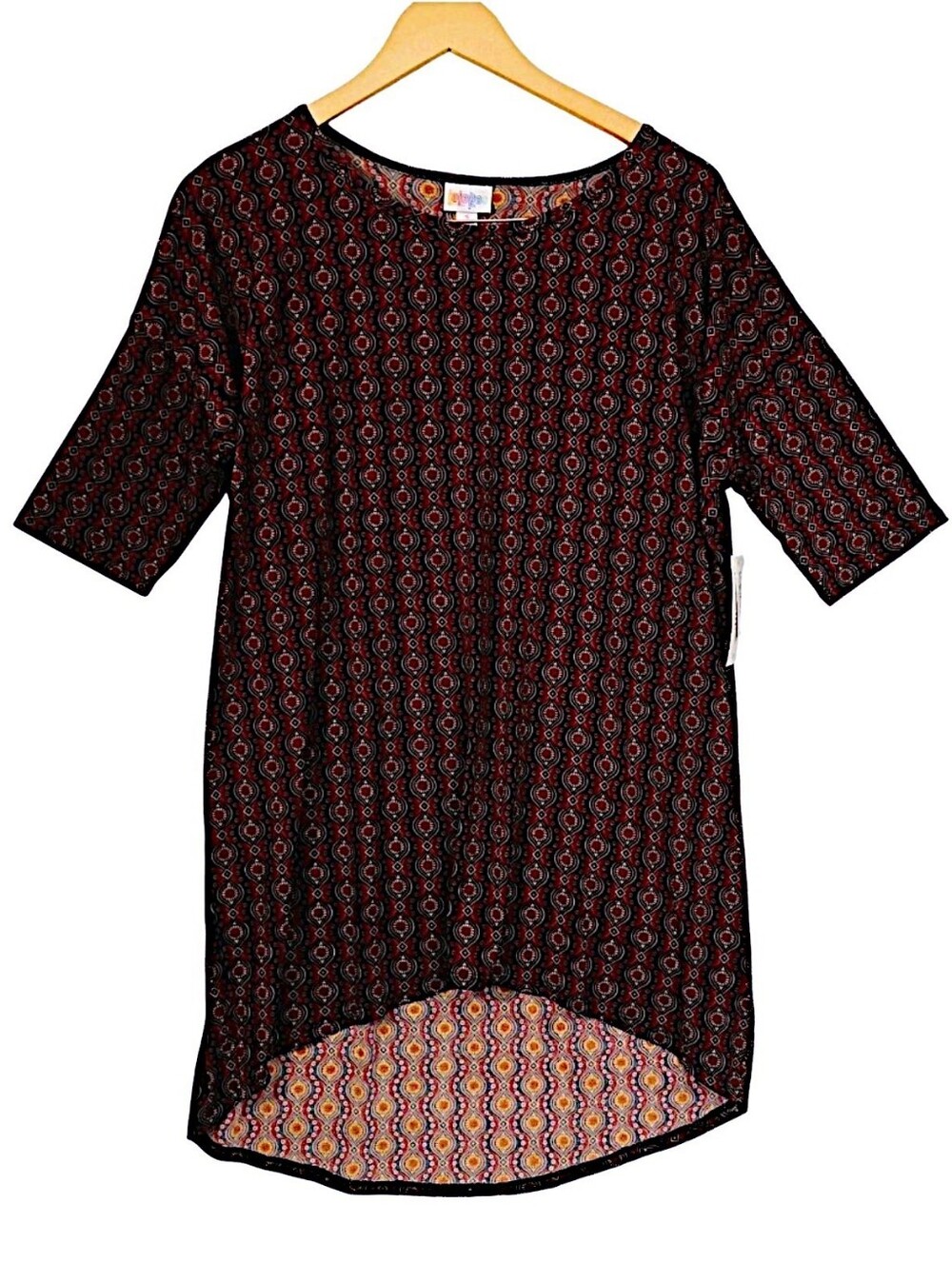 NWT LuLaRoe Irma Top Small S Tunic High Low Oversized Geometric Boho Tee Shirt